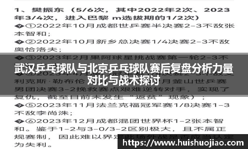 武汉乒乓球队与北京乒乓球队赛后复盘分析力量对比与战术探讨